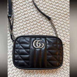 Gucci Matelasse Aria Mini Marmont Crossbody Bag